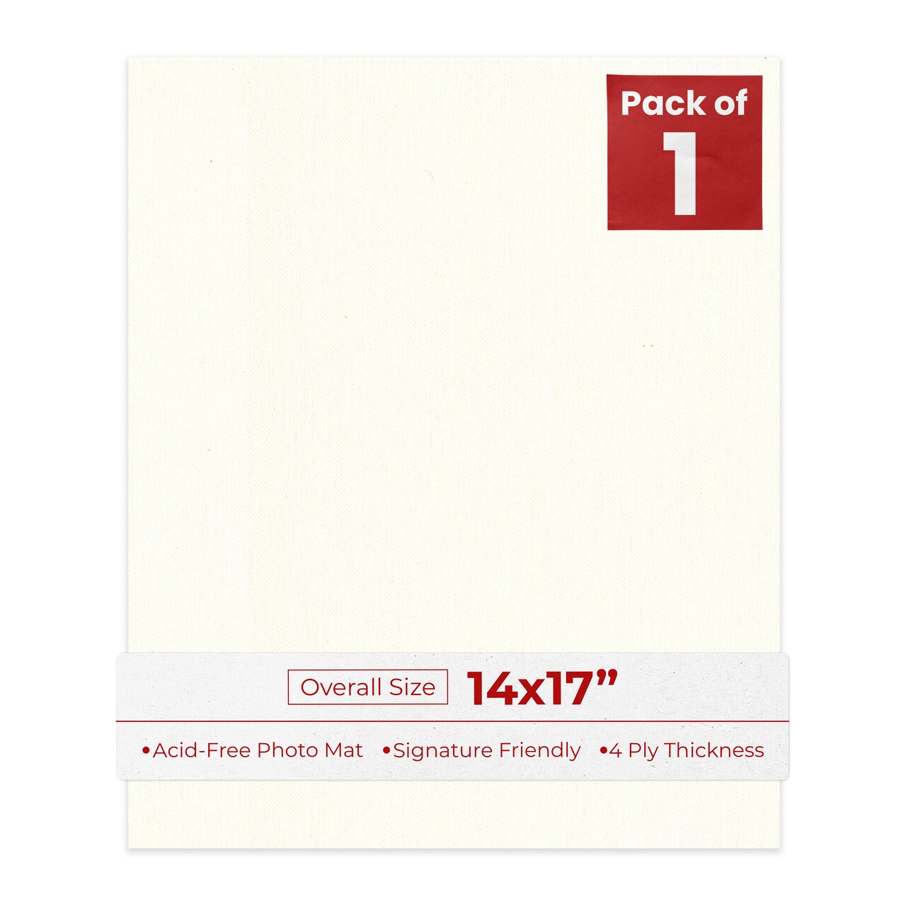 Beige Canvas 14x17 Uncut Mat Board - Blank Sheets, No Opening